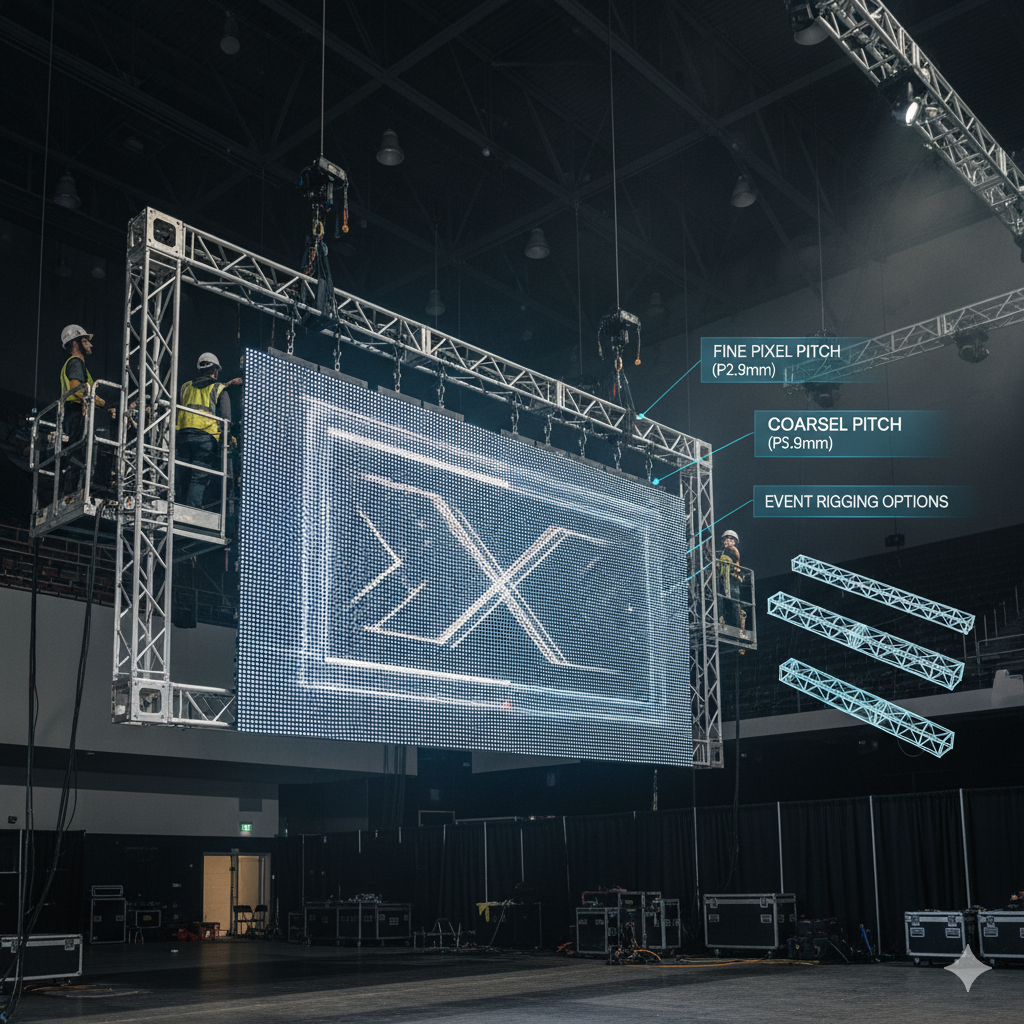 LED pour événement : comment choisir la bonne structure et le bon pitch ?