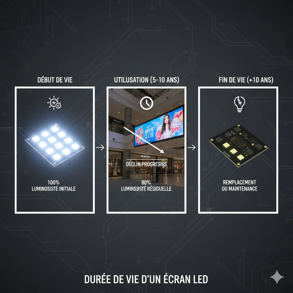 Durée de vie d’un écran LED : vérités, chiffres réels et facteurs d’usure