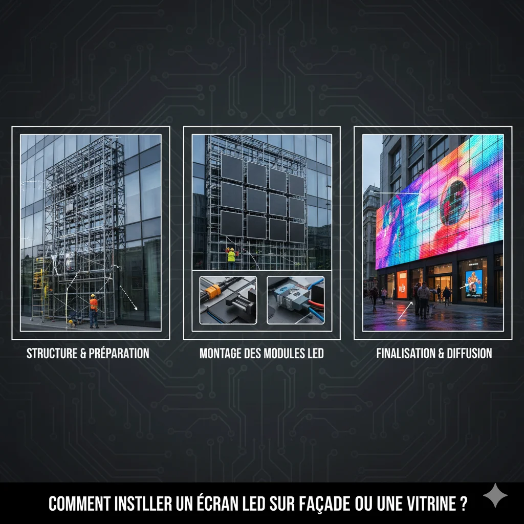 Comment installer un écran LED sur une façade ou une vitrine ? (Guide professionnel)